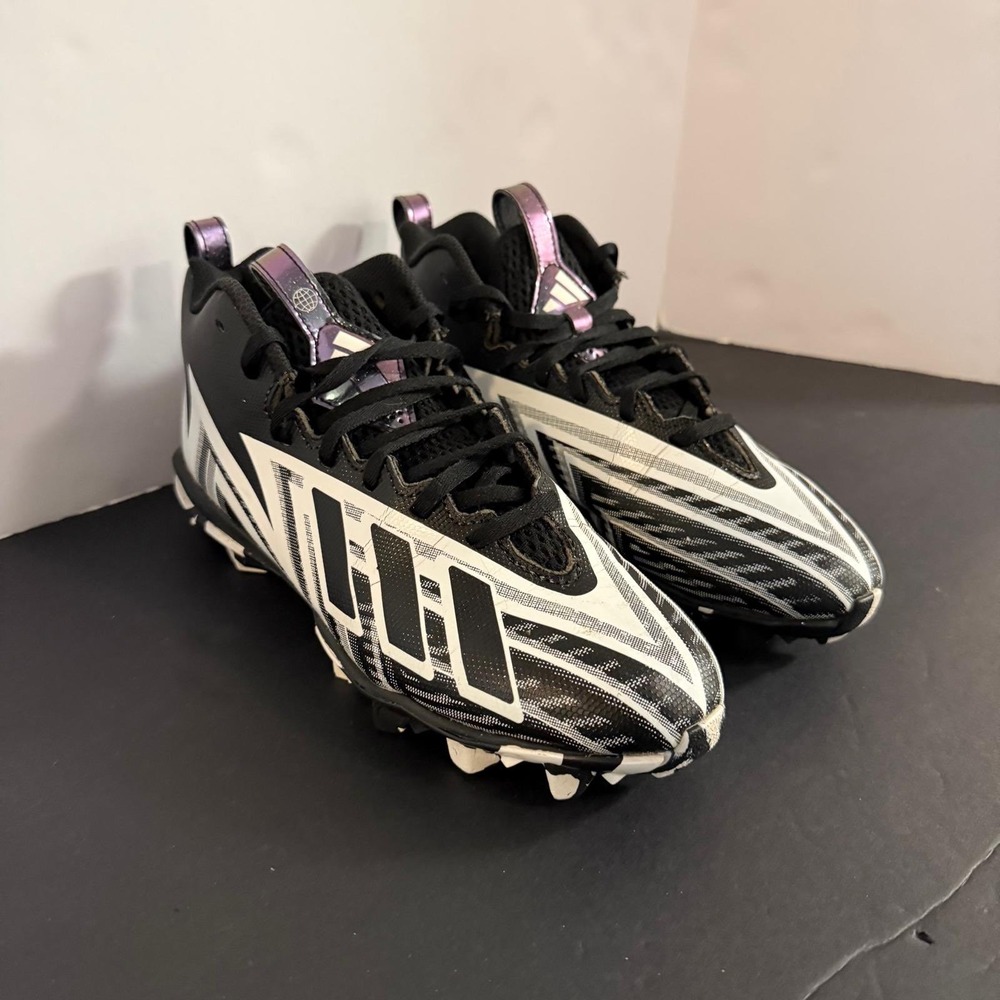 Adidas Freak Spark MD Football Cleats Black White Iridescent GW6001 Mens Size 6